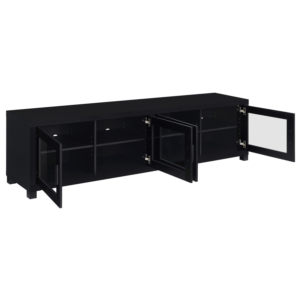 Sachin 4-door Engineered Wood 79-inch TV Stand - Black