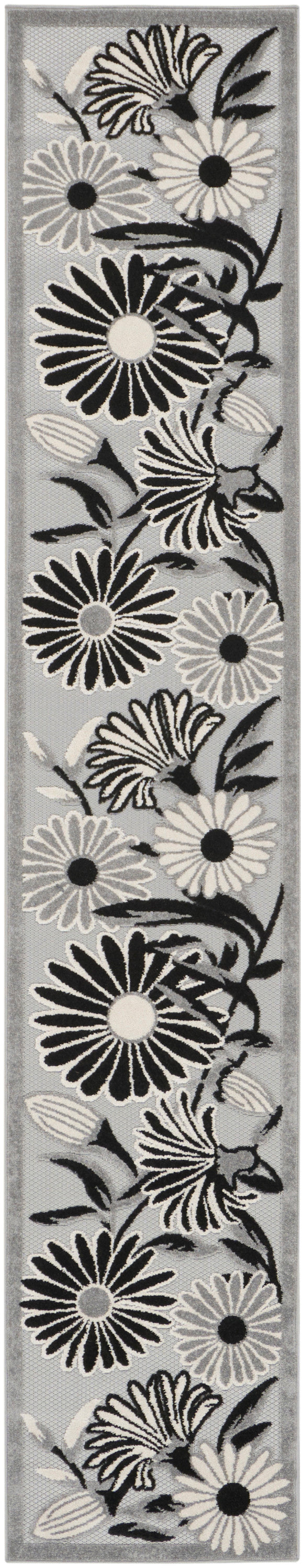 Aloha ALH33 Black White Rug - Runner