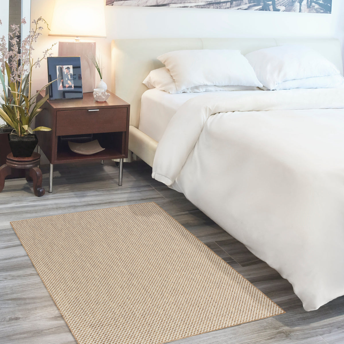 Courtyard COU01 Jute Ivory Rug - room scene