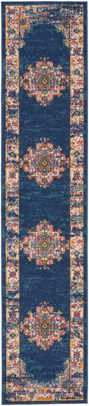 Passion PSN03 Navy Rug - Runner