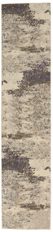 Celestial CES02 Ivory Grey Rug - Runner