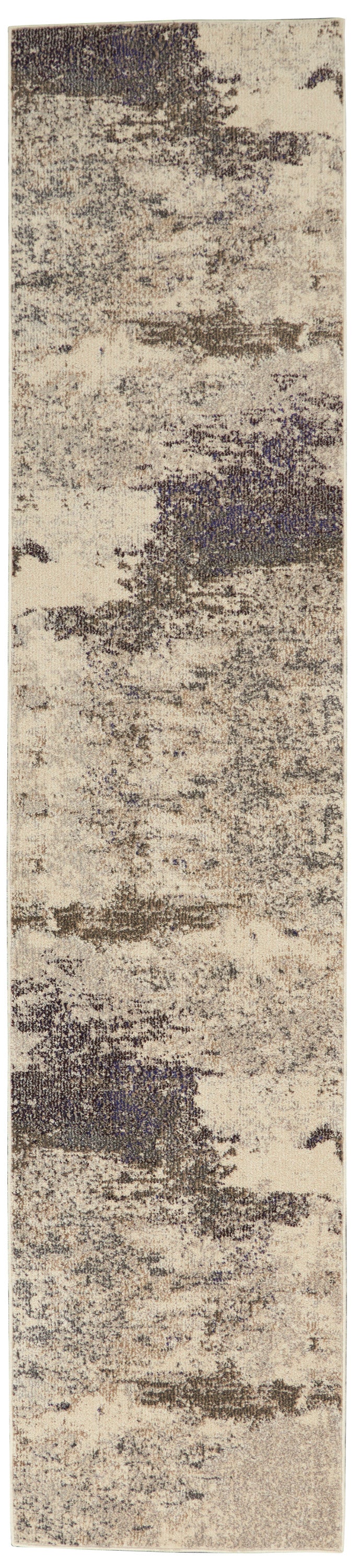 Celestial CES02 Ivory Grey Rug - Runner
