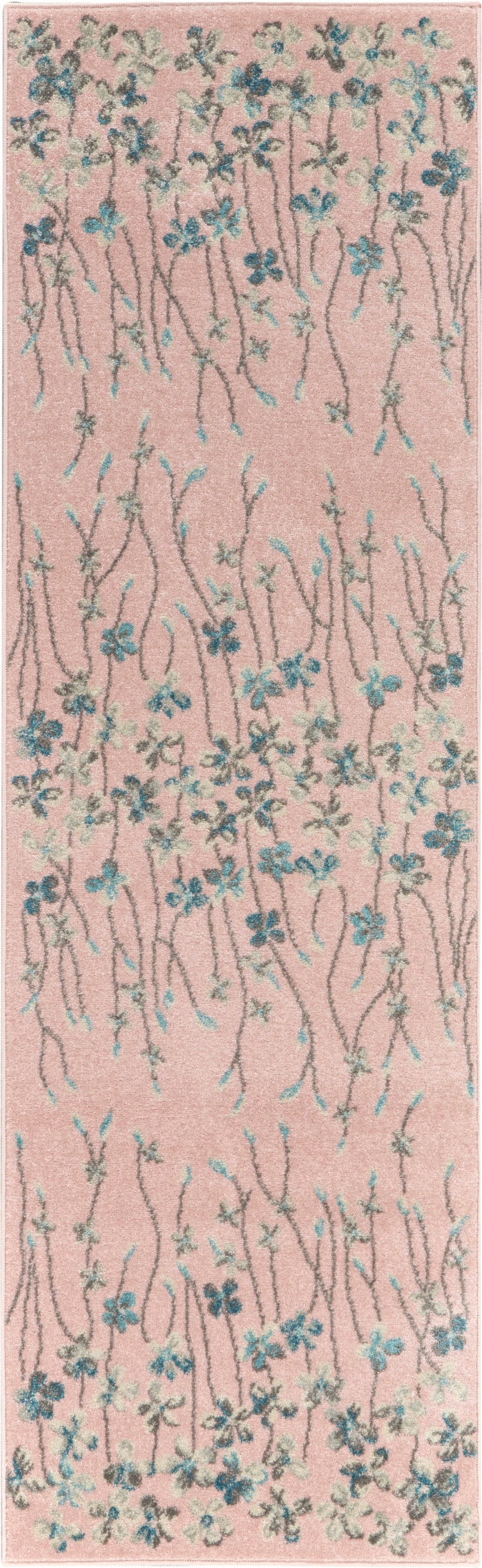 Tranquil TRA04 Pink Rug - Runner
