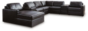 Modmax II 8-Piece Sectional with Chaise and Storage Consoles Leather