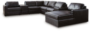 Modmax II 8-Piece Sectional with Chaise and Storage Consoles Leather