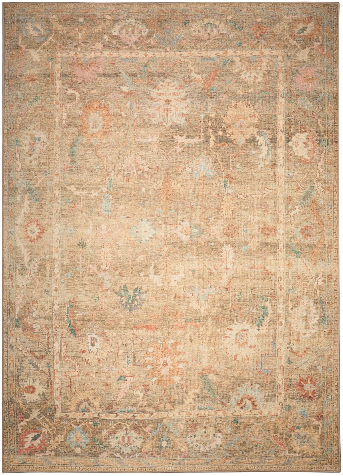 Vintage Washables VWS09 Taupe Multicolor Rug - Rectangle