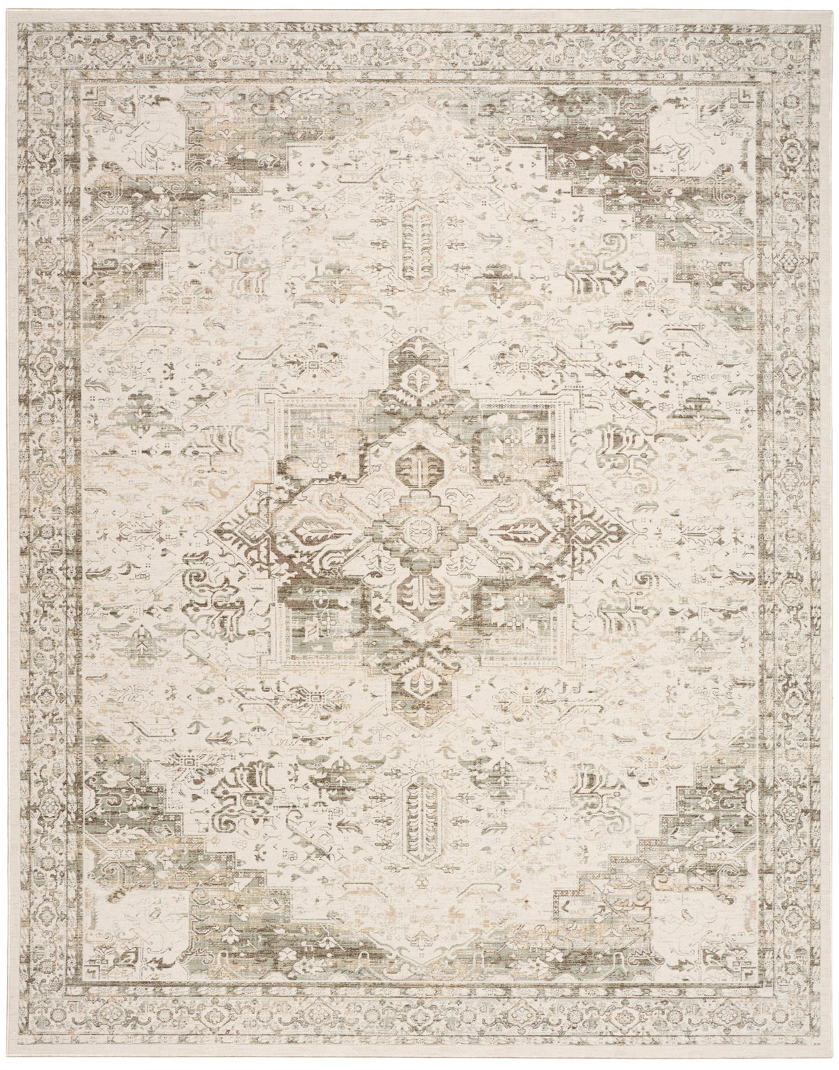 Soft Mist SMI03 Ivory Light Grey Rug - Rectangle