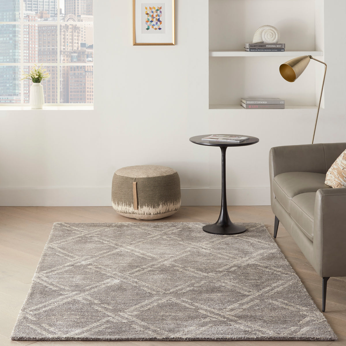 Venosa VSN01 Grey Ivory Rug - room scene