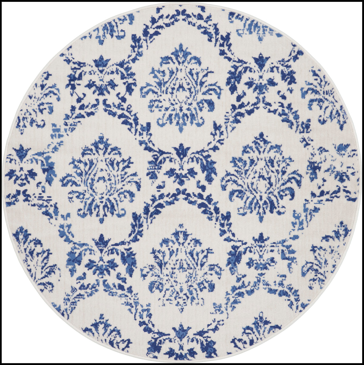 Whimsicle WHS01 Ivory Navy Rug - Round