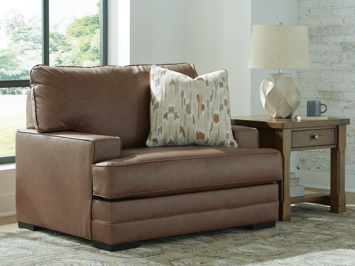 VillaCourt Chair and a Half Faux Leather