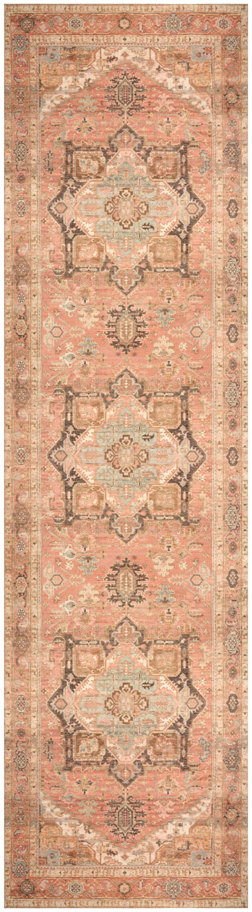 Vintage Washables VWS11 Coral Multicolor Rug - Runner