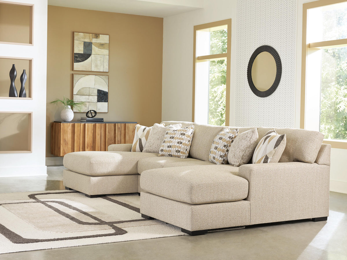 Laurelgrove 3-Piece Double Chaise Sectional Next-Gen Nuvella™ Performance Fabric Chenille