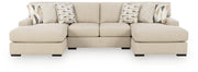Laurelgrove 3-Piece Double Chaise Sectional Next-Gen Nuvella™ Performance Fabric Chenille