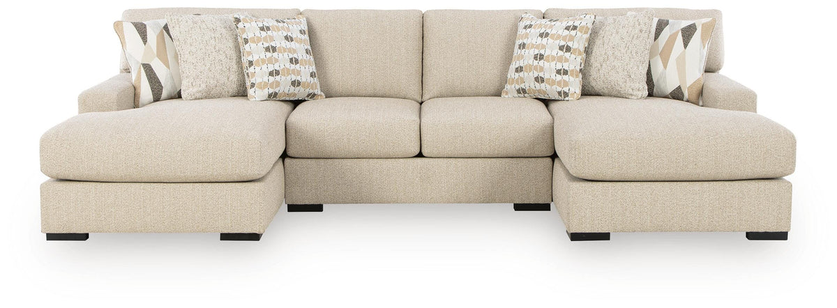Laurelgrove 3-Piece Double Chaise Sectional Next-Gen Nuvella™ Performance Fabric Chenille