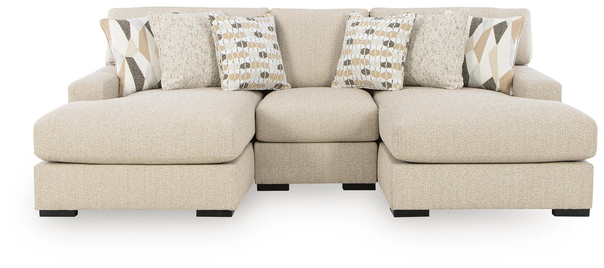 Laurelgrove 3-Piece Double Chaise Sectional Next-Gen Nuvella™ Performance Fabric Chenille