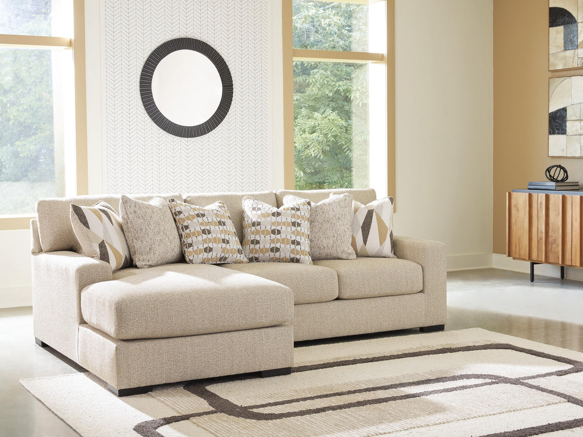 Laurelgrove 2-Piece Sectional Sofa Chaise Next-Gen Nuvella™ Performance Fabric Chenille