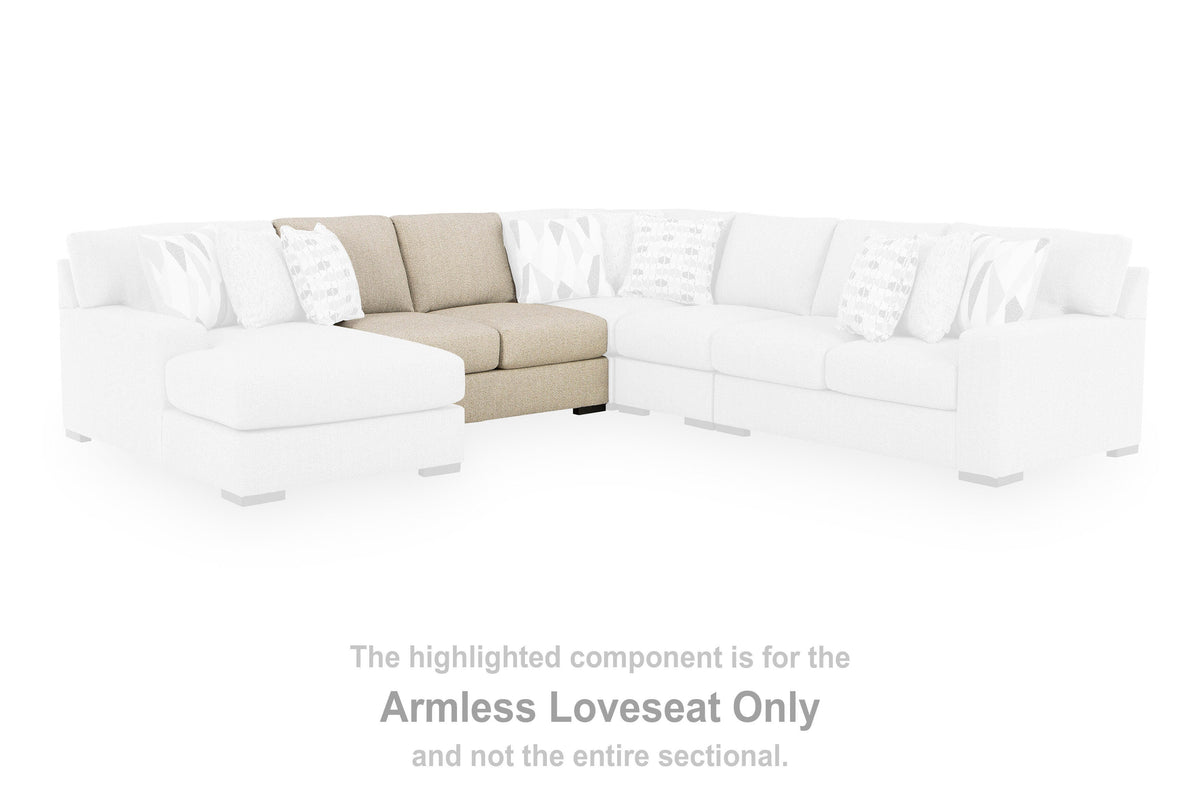 Laurelgrove Armless Loveseat Next-Gen Nuvella™ Performance Fabric Chenille