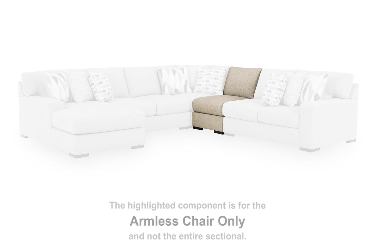 Laurelgrove Armless Chair Next-Gen Nuvella™ Performance Fabric Chenille