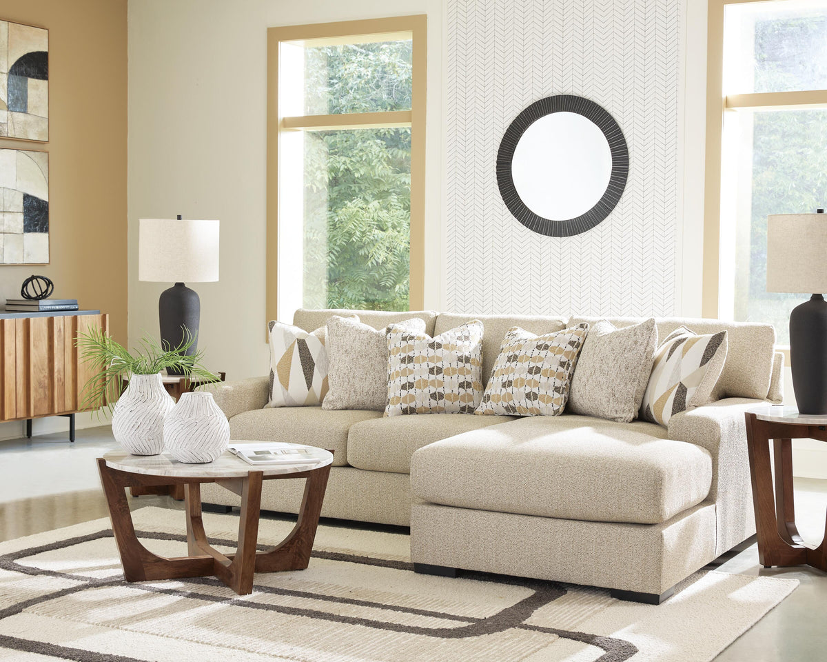 Laurelgrove 2-Piece Sectional Sofa Chaise Next-Gen Nuvella™ Performance Fabric Chenille