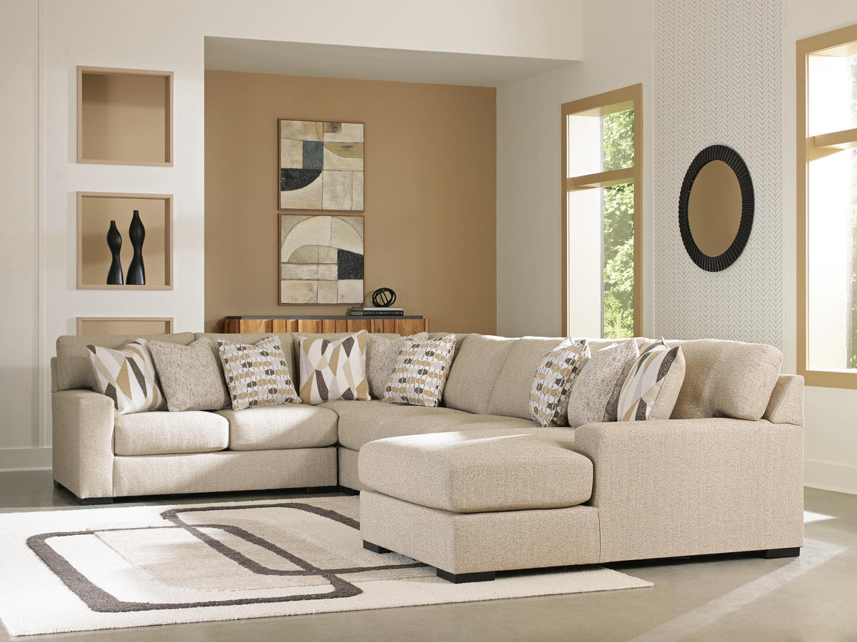 Laurelgrove 5-Piece Sectional with Chaise Next-Gen Nuvella™ Performance Fabric Chenille