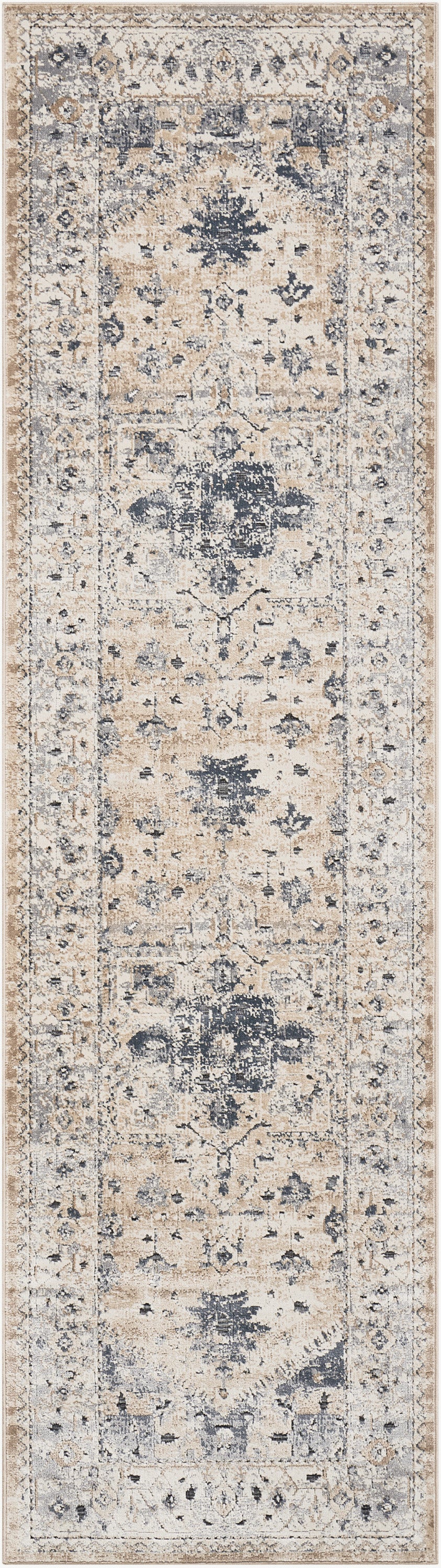 Malta MAI02 Beige Blue Rug - Runner