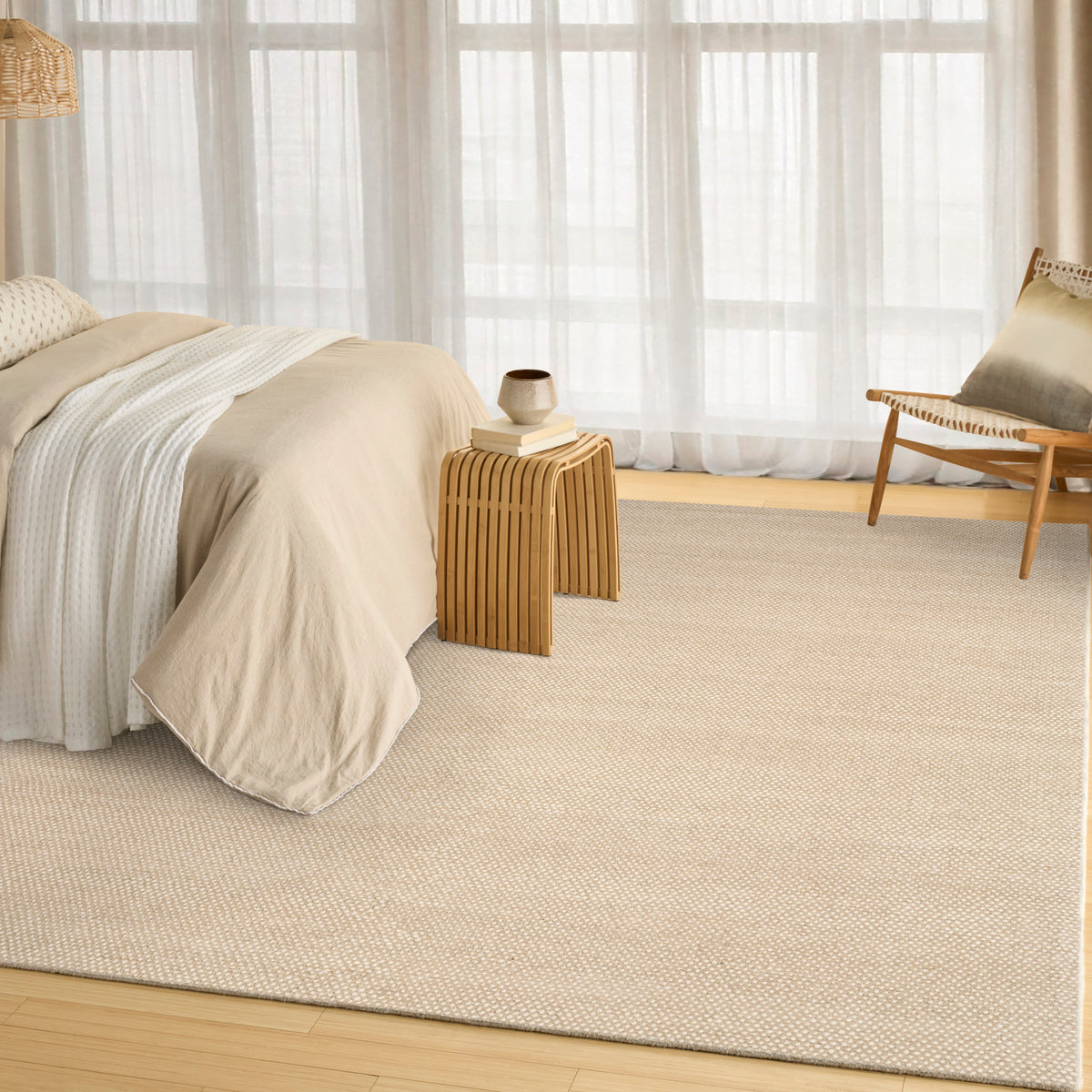 Pure Rows ROW01 Ivory Taupe Rug - room scene