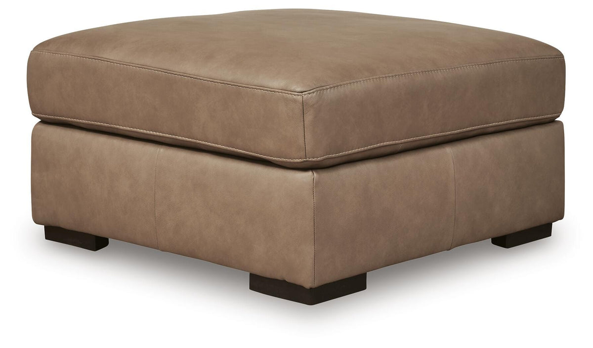 Veronella Oversized Accent Ottoman Leather