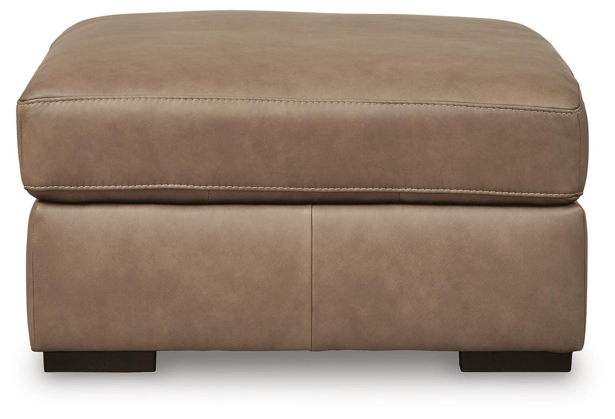 Veronella Oversized Accent Ottoman Leather