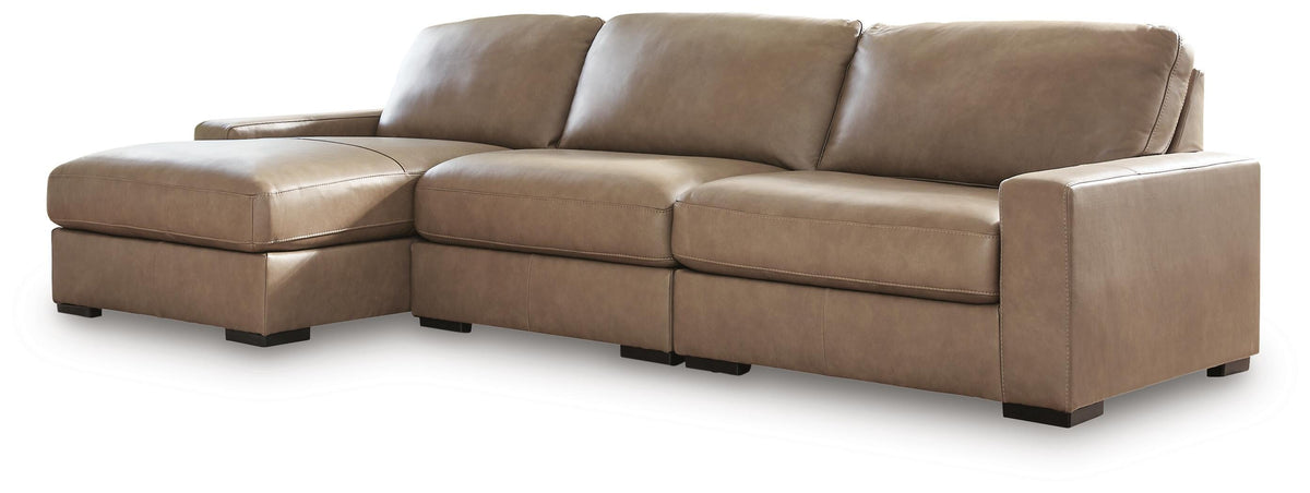 Veronella 3-Piece Sectional with Chaise Leather