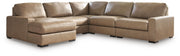Veronella 5-Piece Sectional with Chaise Leather