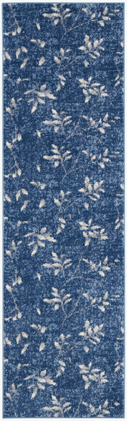 River Flow RFV03 Navy Ivory Rug - Runner