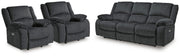 Draycoll Power Reclining Sofa and 2 Power Recliners