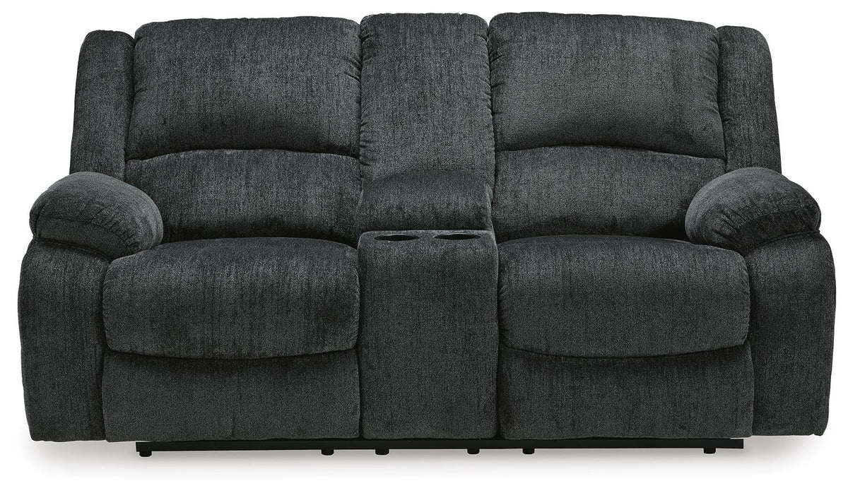 Draycoll DBL Rec Loveseat w/Console Chenille