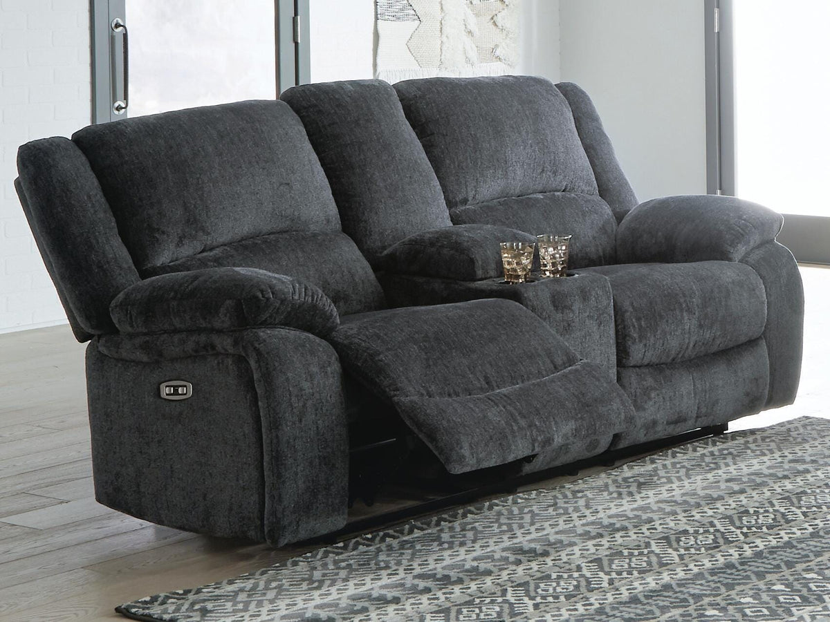 Draycoll DBL REC PWR Loveseat w/Console Chenille