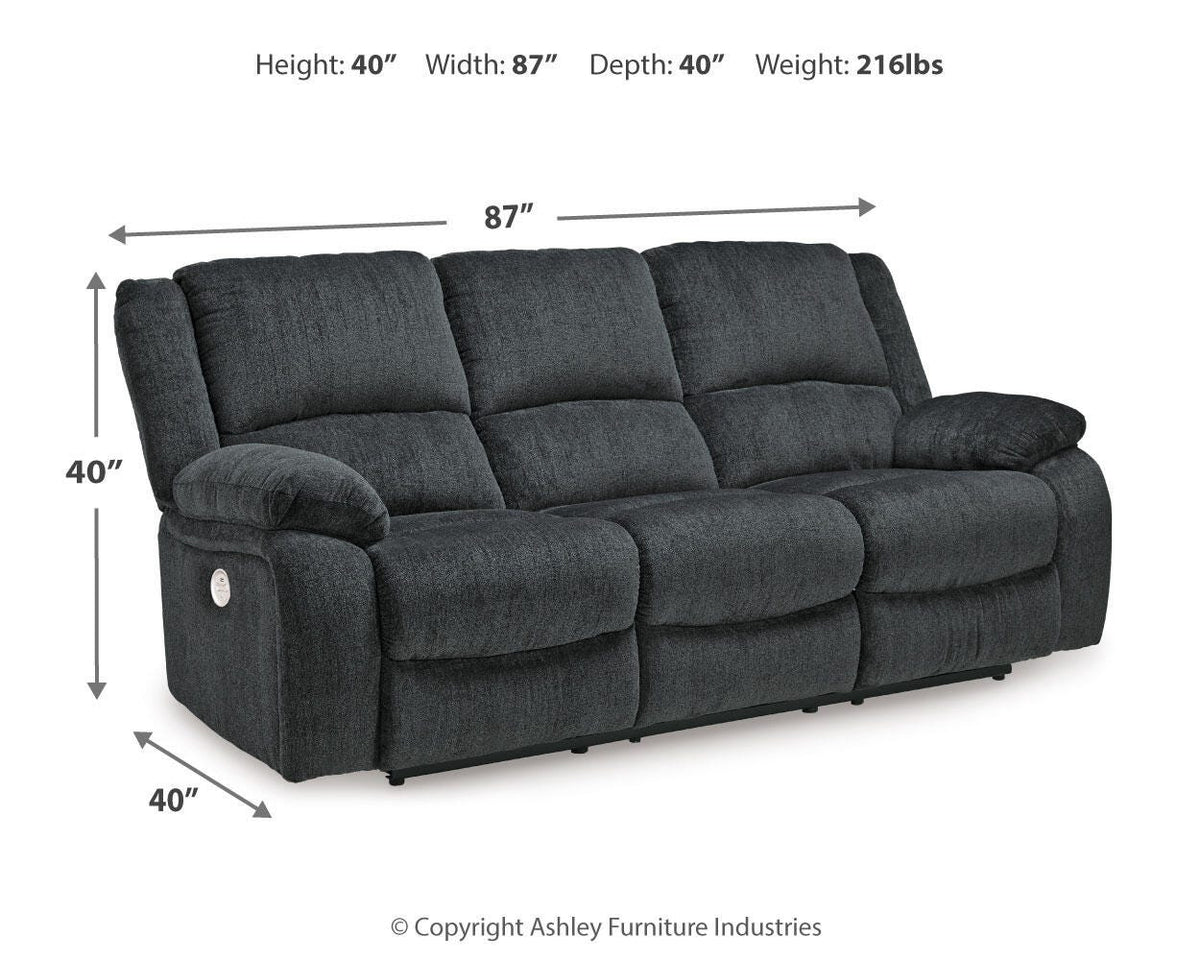Draycoll Reclining Power Sofa Chenille