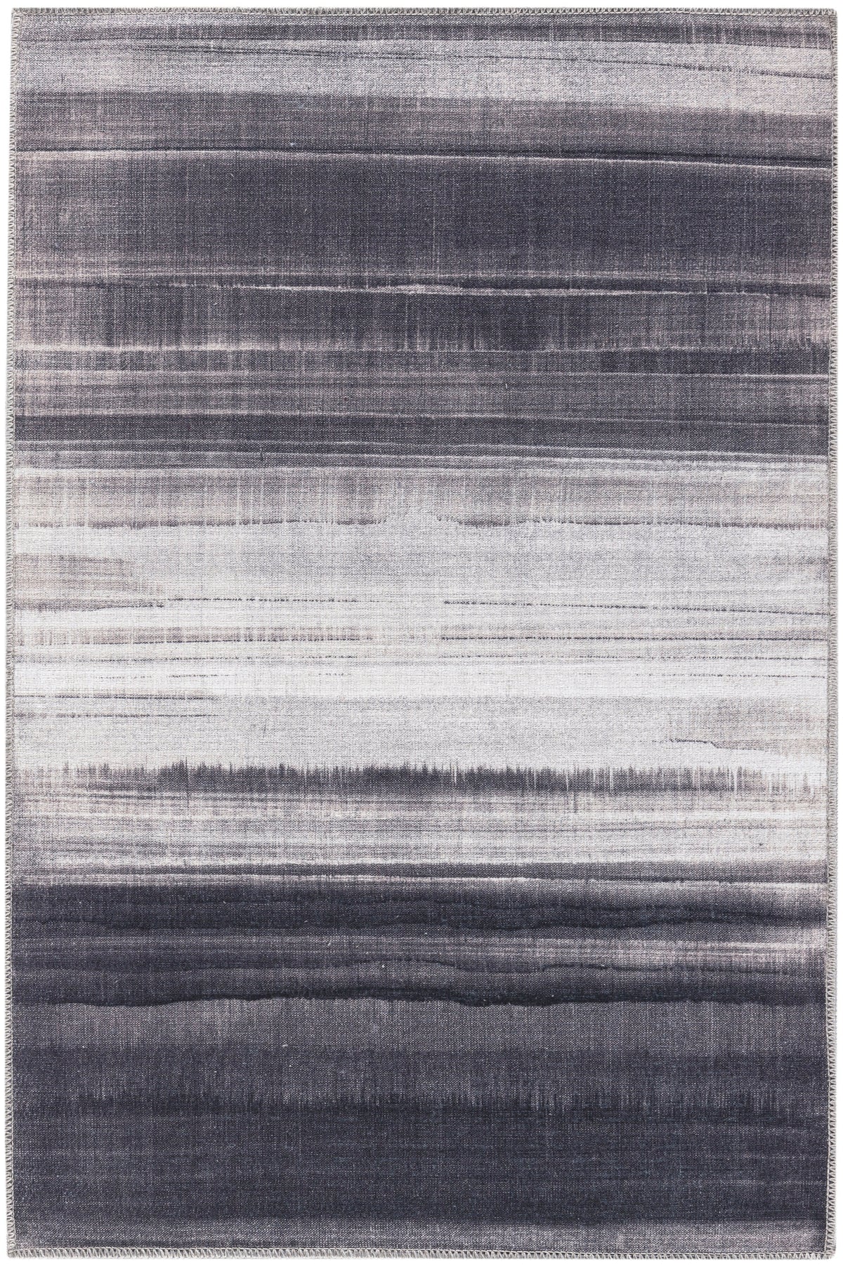 Launder LDR01 Ivory Black Rug - Rectangle