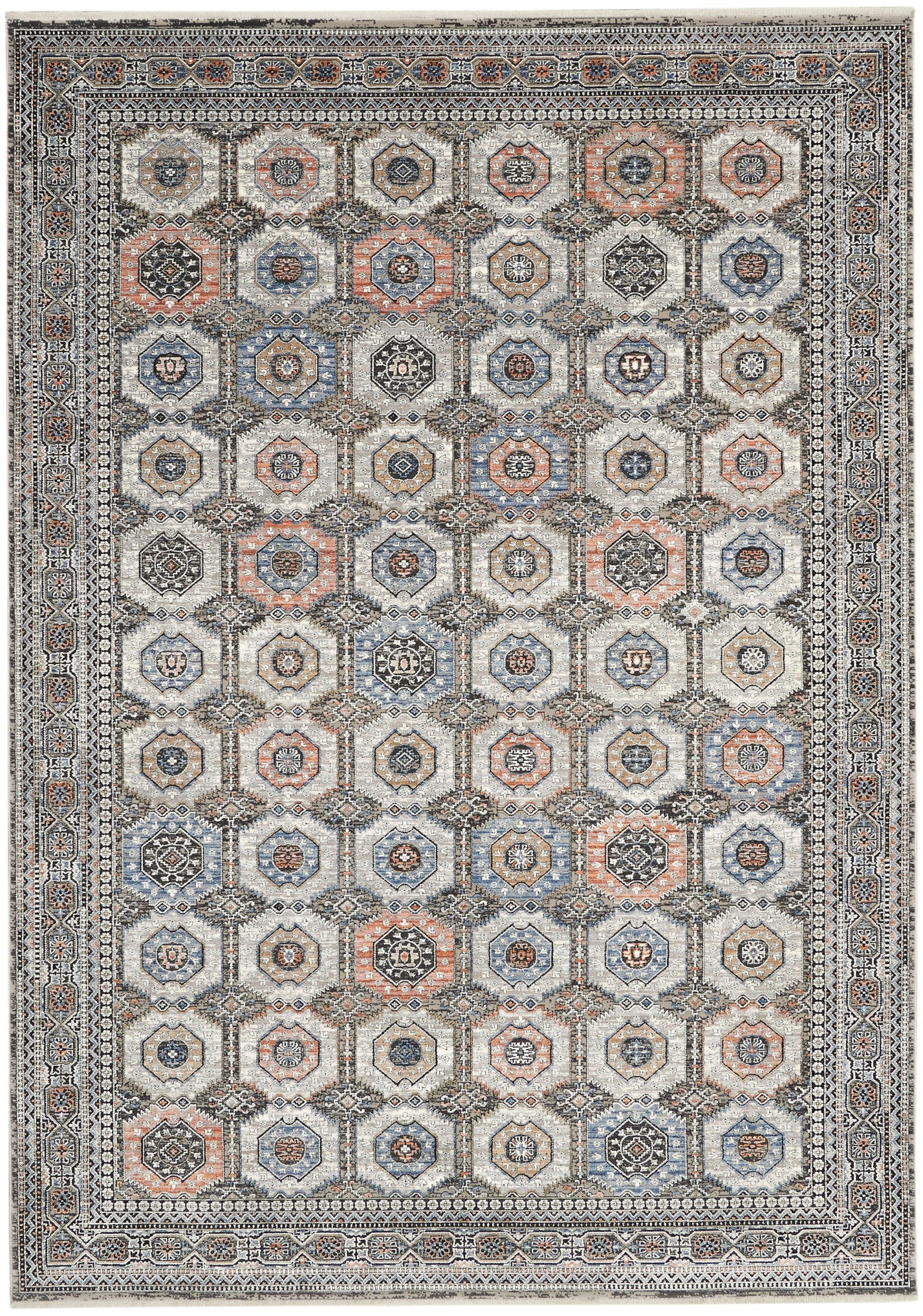 Starry Nights STN09 Grey Navy Rug - Rectangle