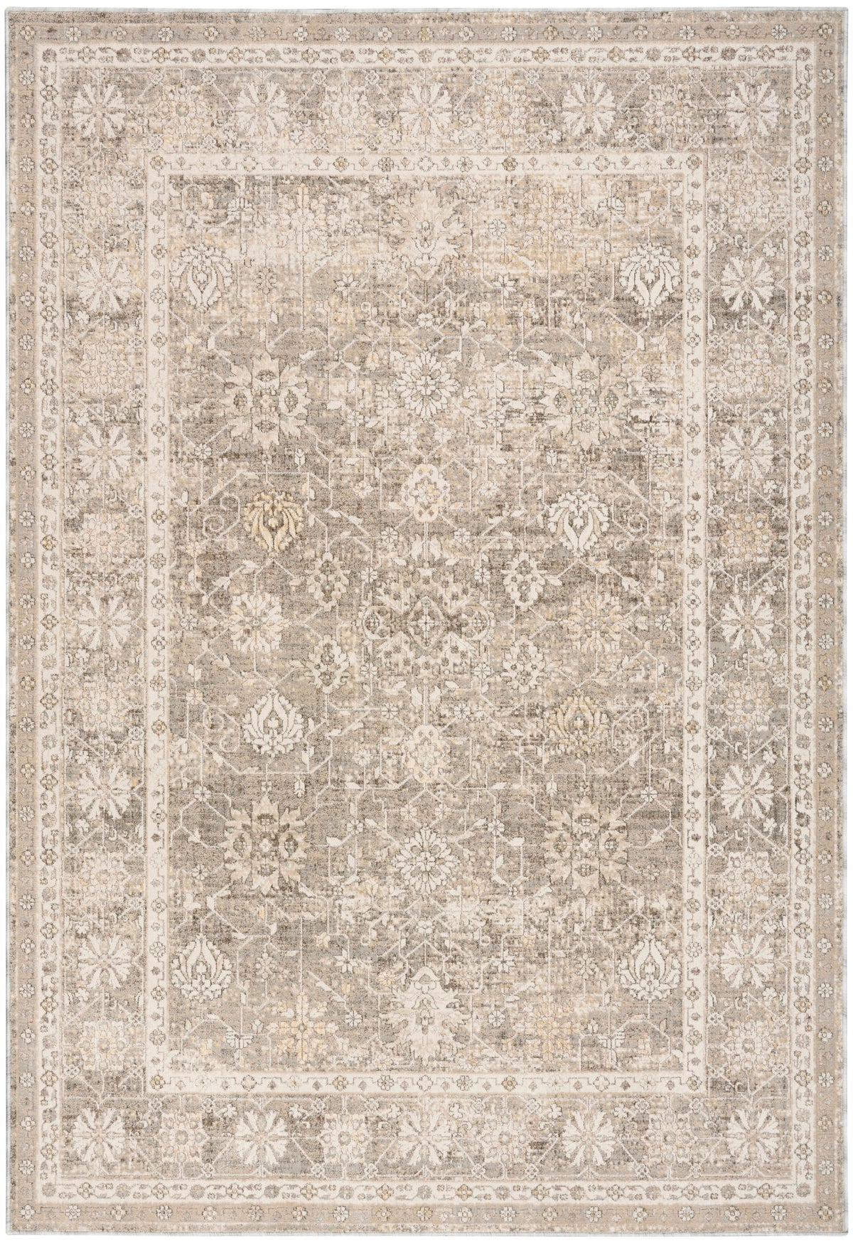 Soft Mist SMI05 Ivory Grey Rug - Rectangle