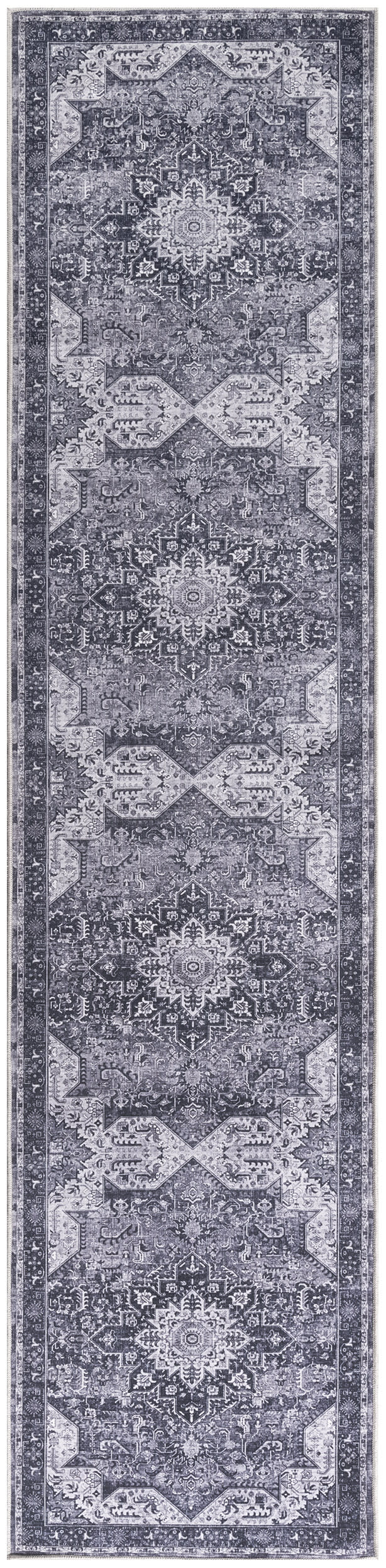 Nourison Washables NWB15 Charcoal Grey Rug - Runner