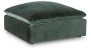 Carriage View Oversized Accent Ottoman Velvet