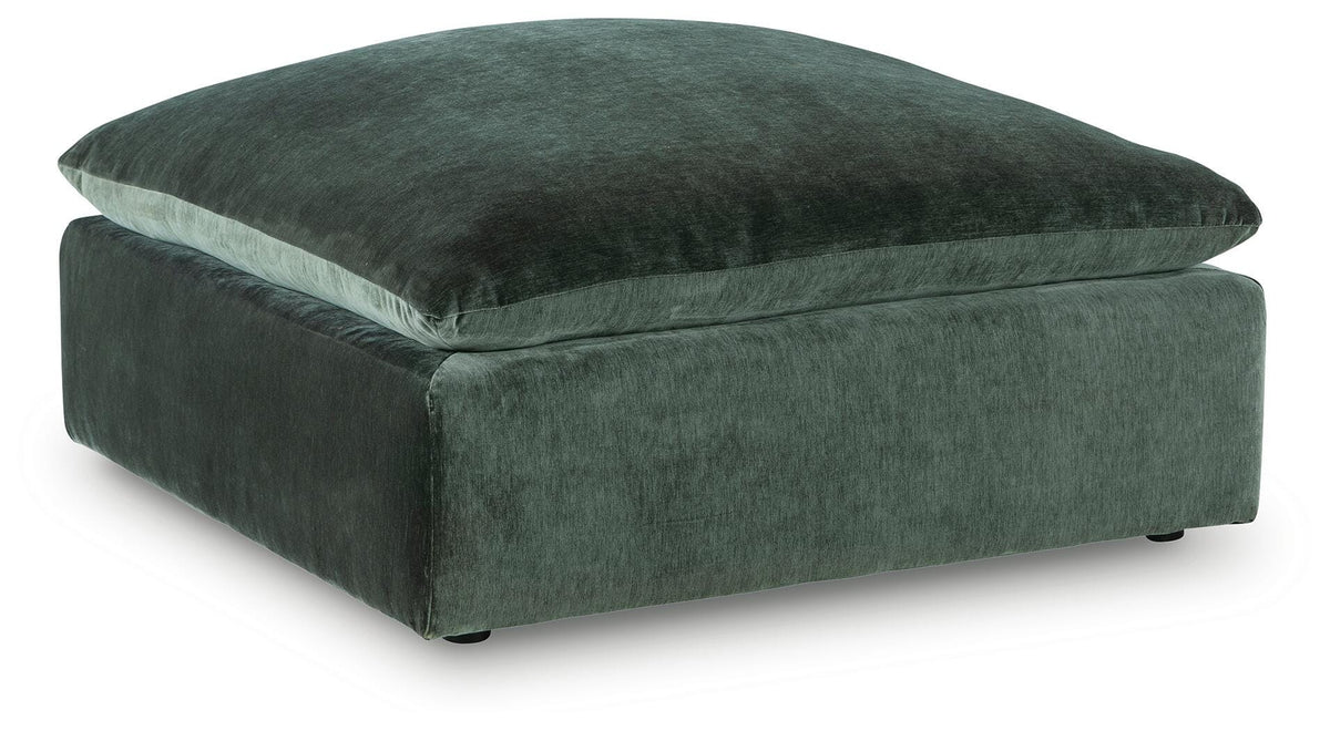 Carriage View Oversized Accent Ottoman Velvet
