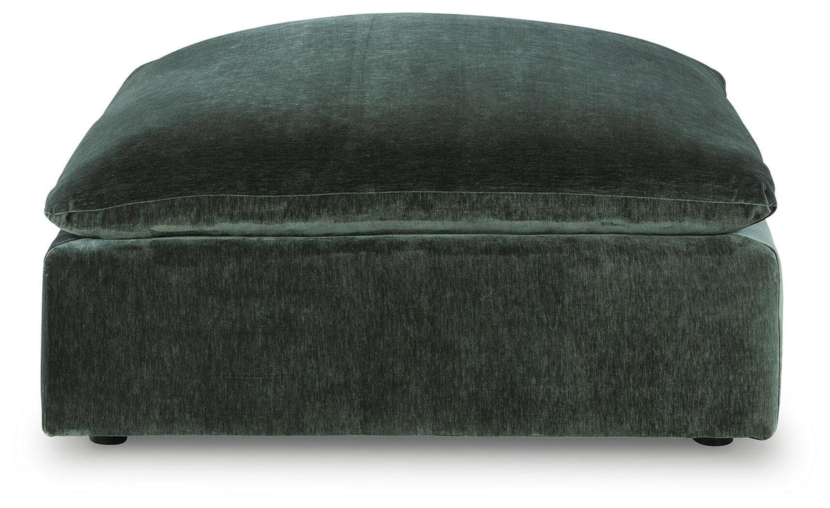 Carriage View Oversized Accent Ottoman Velvet