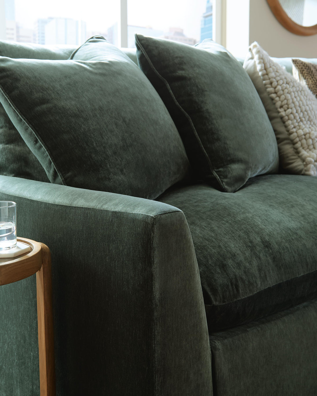 Carriage View 3-Piece Sectional Velvet