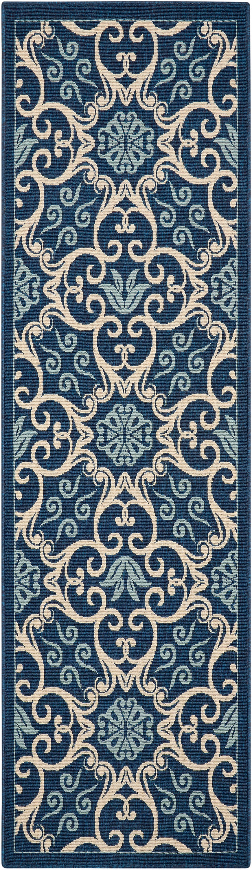 Caribbean CRB02 Navy Rug - Runner