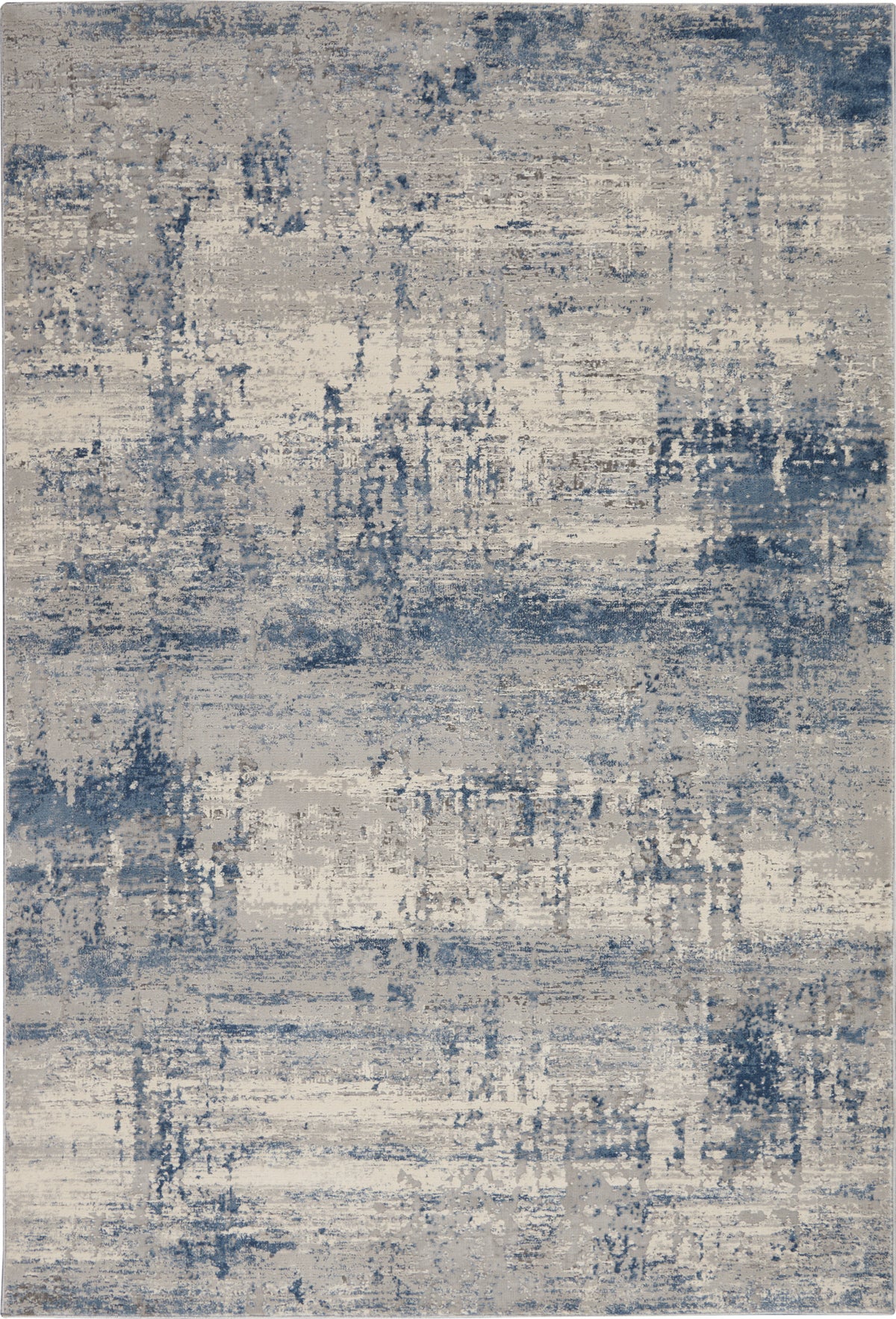 Rustic Textures RUS10 Ivory Blue Rug - Rectangle