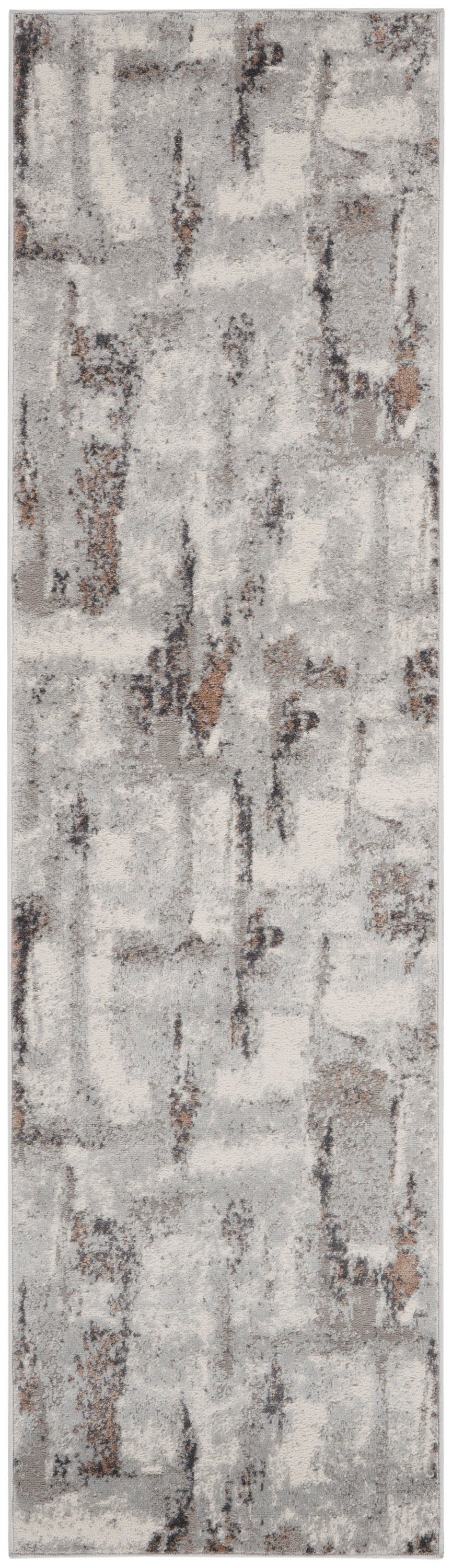 Elation ETN06 Grey Ivory Rug - Runner