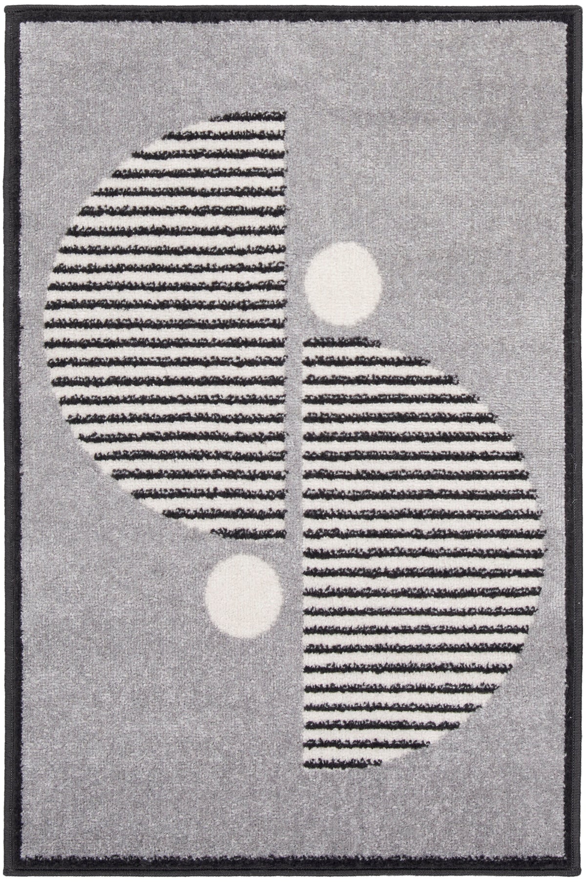 Modern Passion MDP02 Grey Black Rug - Rectangle
