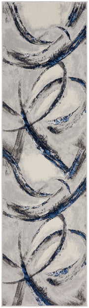 Splash BSK02 Grey Navy Rug - Runner