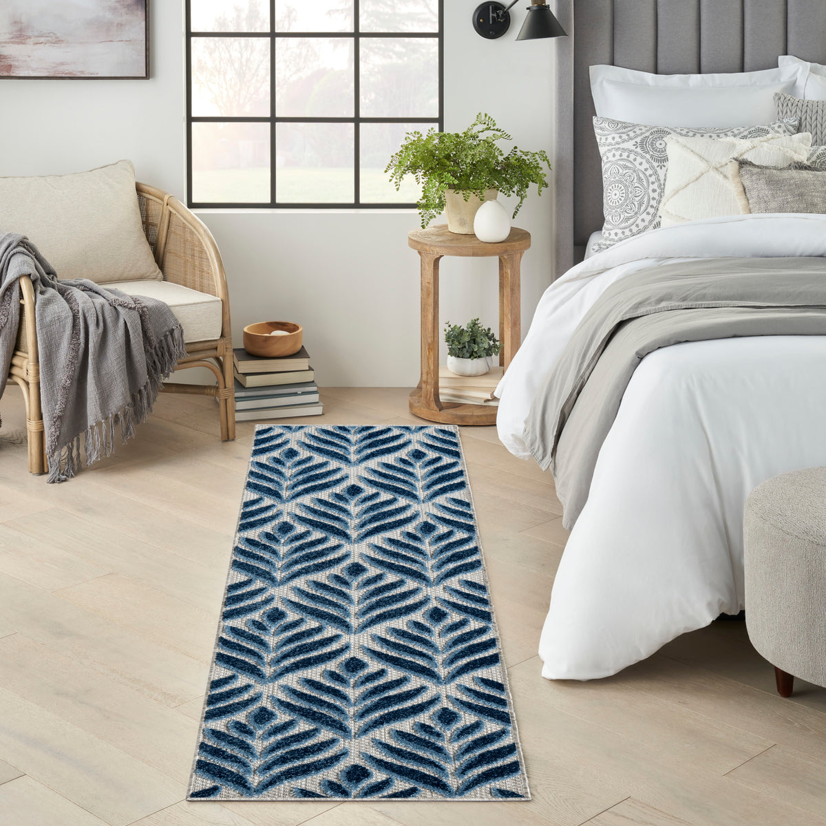 Aloha ALH35 Blue Rug - room scene