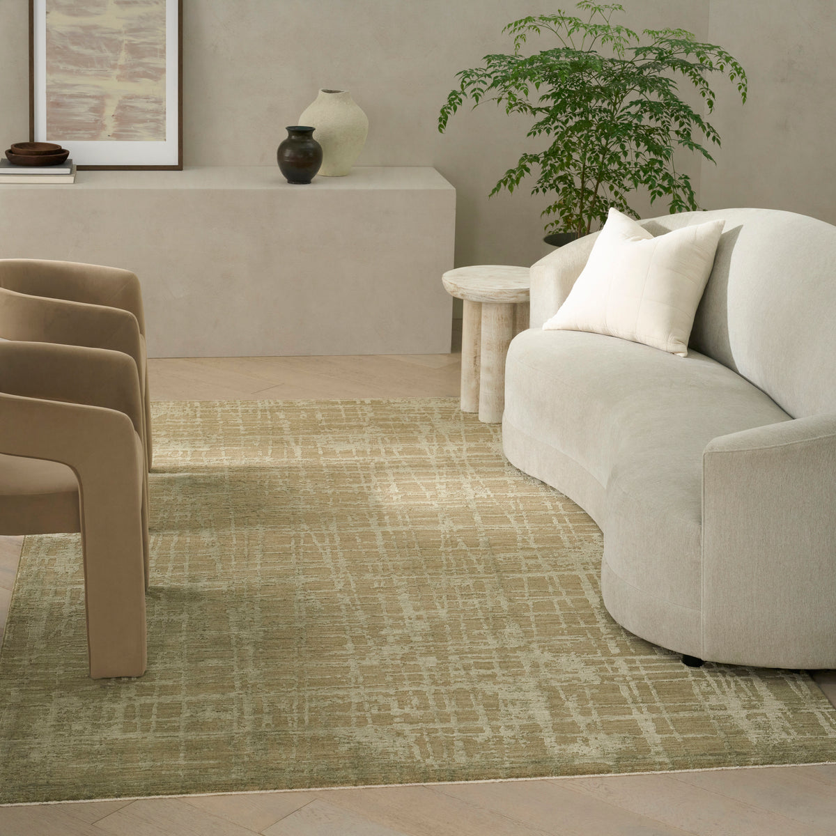 CK090 Latitude LTD01 Green Rug - room scene